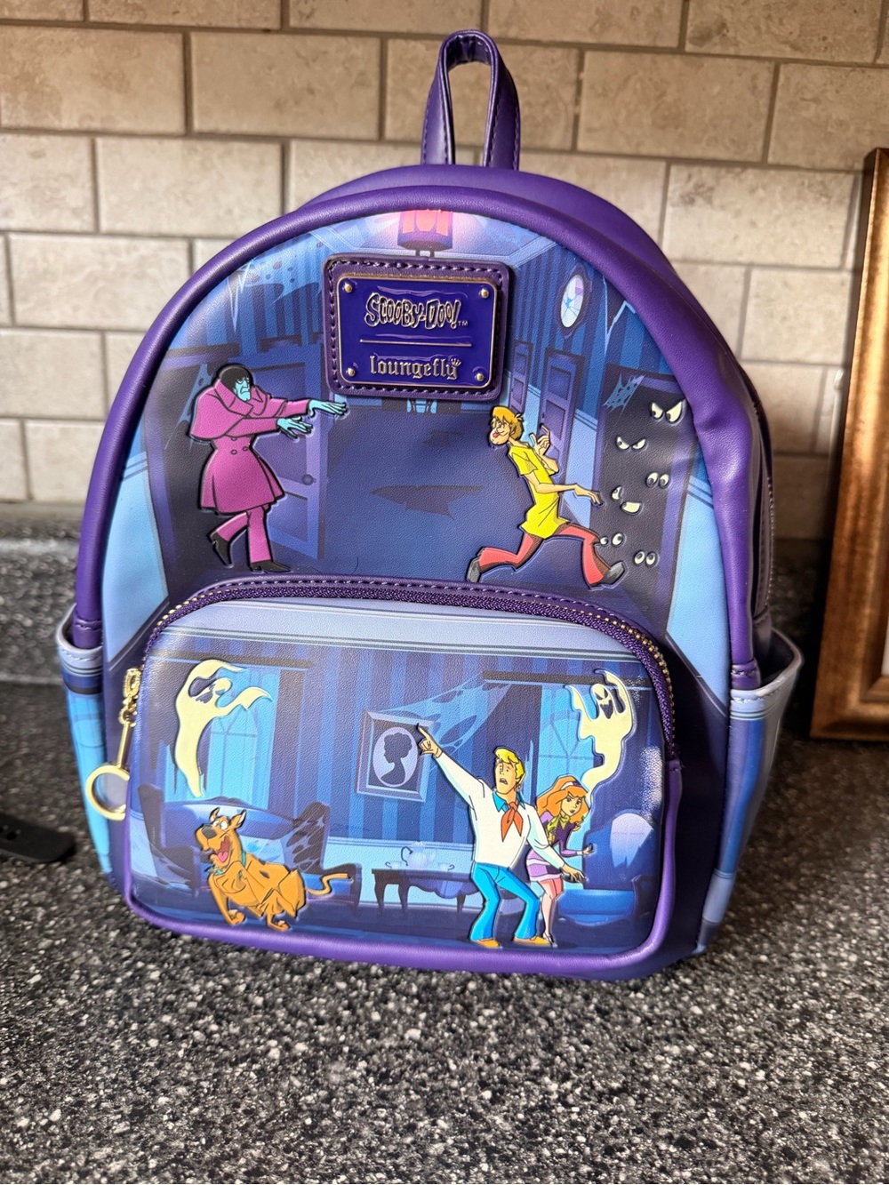 Loungefly Purple Scooby-Doo Haunted House Mini Backpack